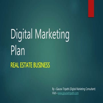Digital Marketing Plan for Real Estate Business