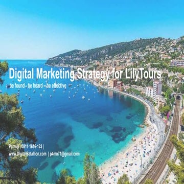 Digital Marketing Plan for Tour and Travel Agency