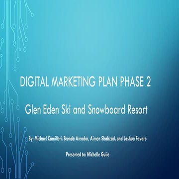 Glen Eden Digital Marketing Plan