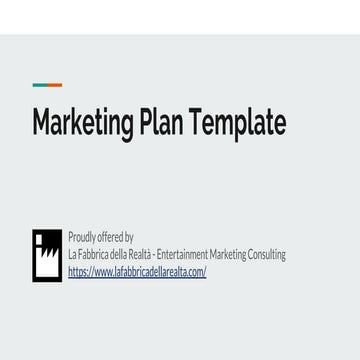 Entertainment Marketing Plan Template