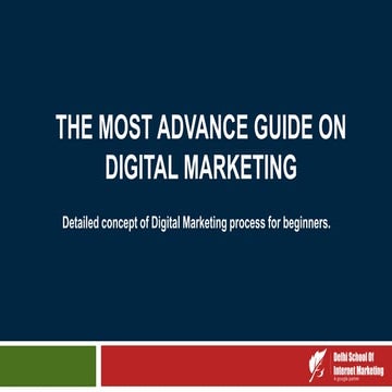 What is Digital marketing- An advance Guide By DSIM