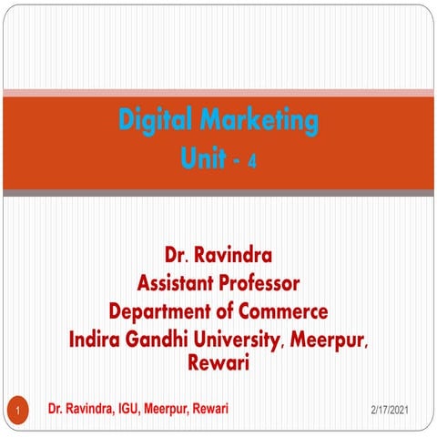 Digital marketing ppt  4 unit