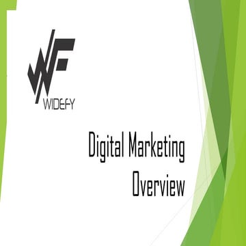 Digital marketing presentation (PPT)  widefy