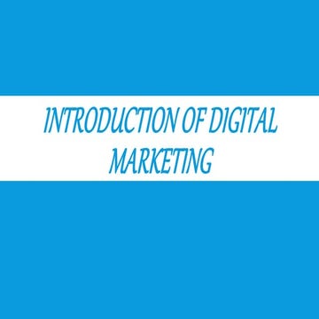 Presentation on Digital Marketing | Modules of digital marketing | Difference...