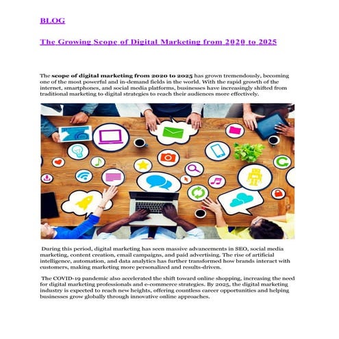 Digital marketing  scope2020-2025.........