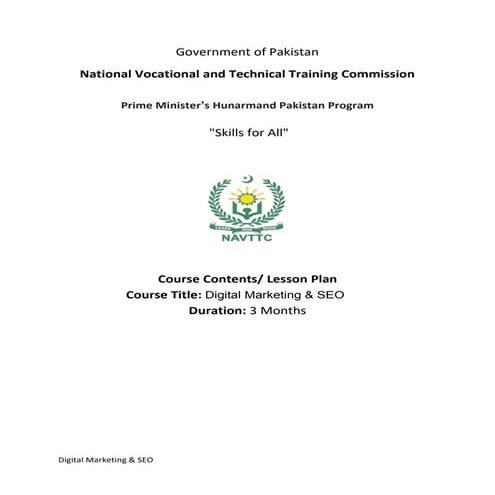 Comprehensive Digital Marketing & SEO Training Program for Skill ...