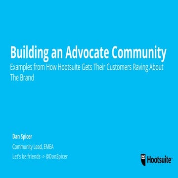 Building an Advocate Community