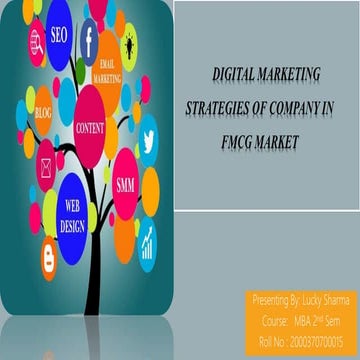 Digital marketing strategies of company in fmcg market. presentation