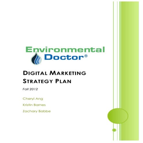 Digital Marketing Strategy Plan