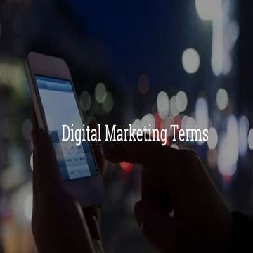 Digital marketing terms