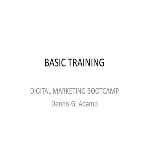 Digital marketing training 101