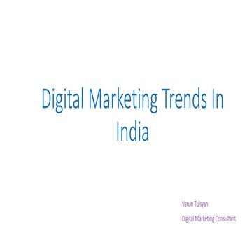Digital Marketing Trends in India
