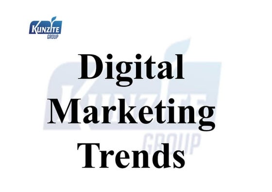 Digital marketing trends