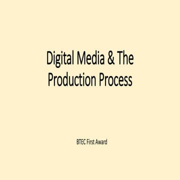 Media Sectors, Production Process, Regulation | PPTX