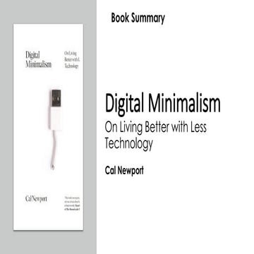 Digital minimalism   Book Summary