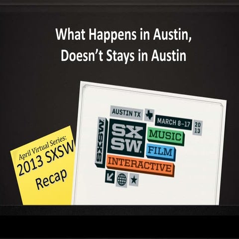 April Virtual Series: What Happens in Austin, Doesn't Stay in Austin