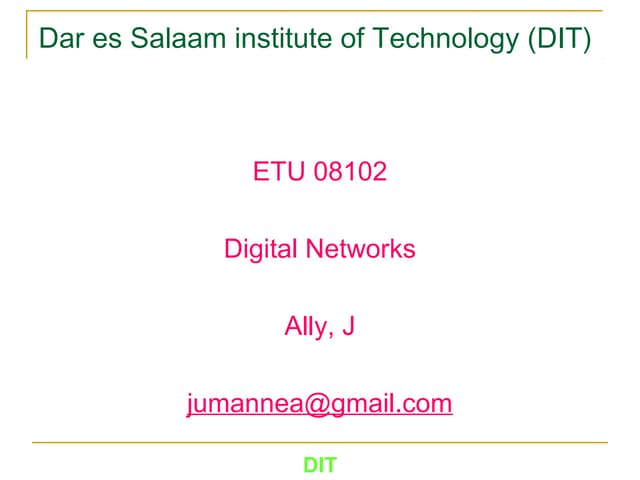 Digital network  lecturer3