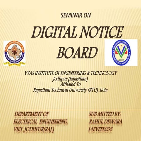 Digital notice board