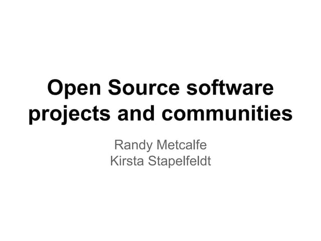 OLITA Digital Odyssey Presentation on Open Source (with Randy Metcalfe)