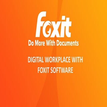 Digital office with Foxit