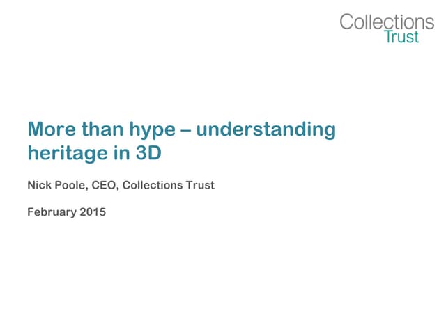Understanding Heritage in 3D