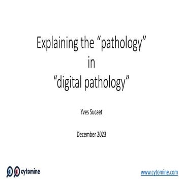 Explaining "pathology" in digital pathology