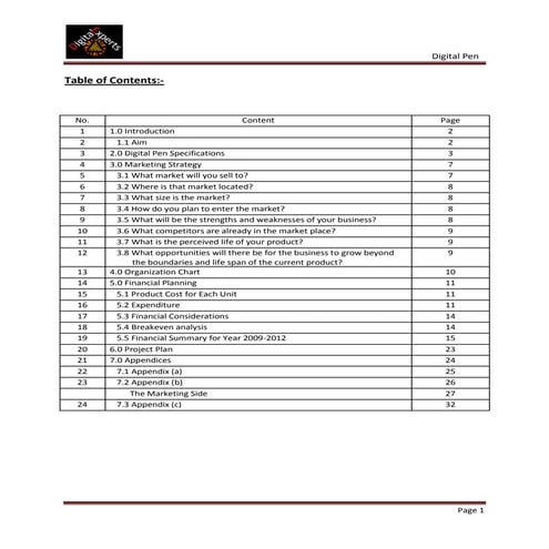 Digital Pen Coursework Project Spring 2009