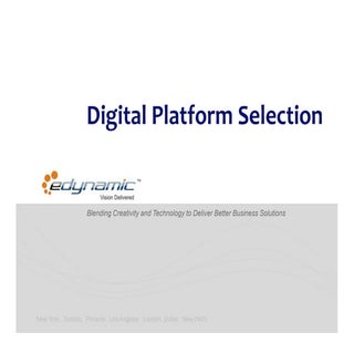 Digital Platform Selection Best Pra...