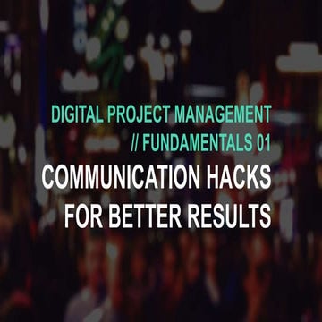 Digital Project Management Fundamentals 01