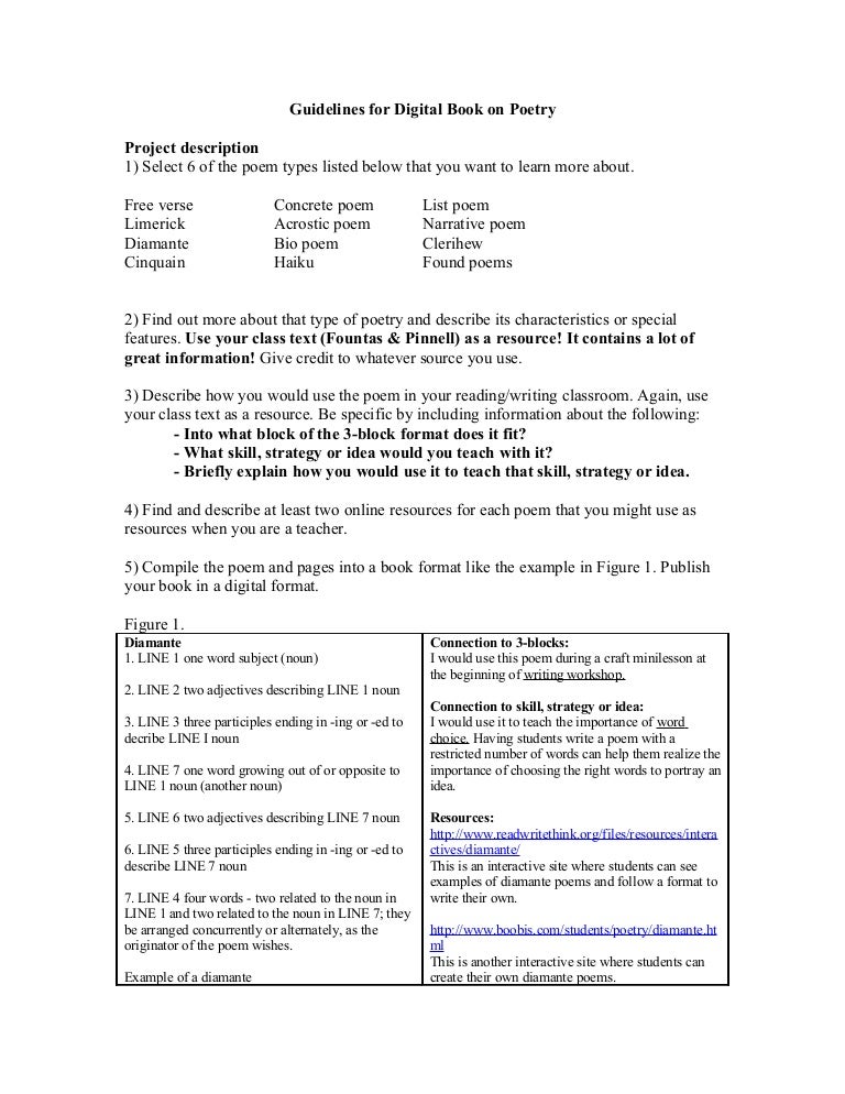 6th grade poetry unit worksheets image