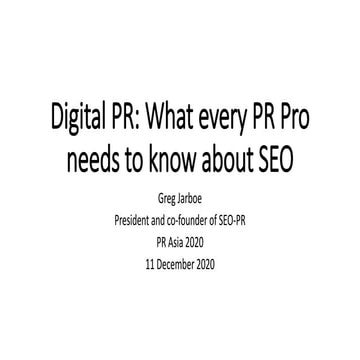 Digital pr   what every pr pro needs to know about seo