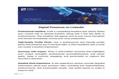 Digital Presence - LinkedIn