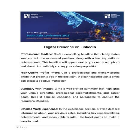 Digital Presence - LinkedIn | PDF