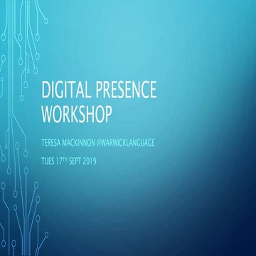 Digital presence workshop