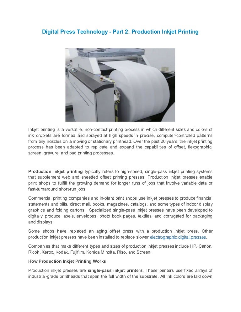 ricoh inkjet press