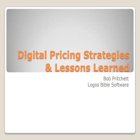 Digital pricing strategies