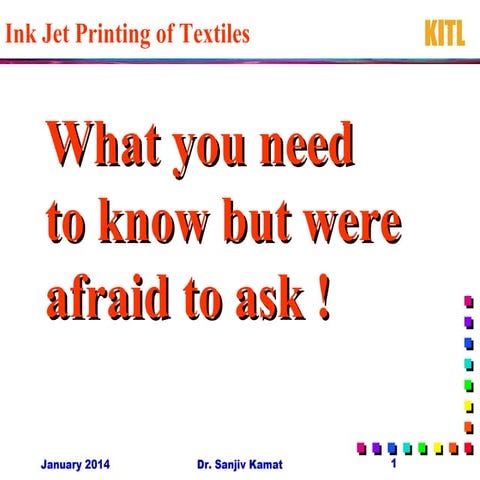 Ink jet printing of textiles