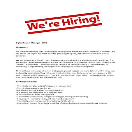 Digital project manager