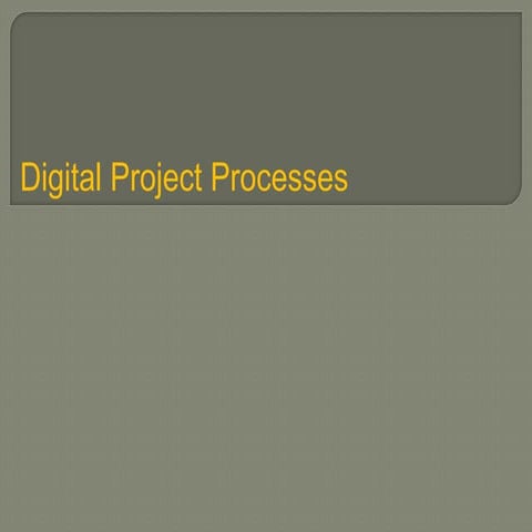 Digital project process