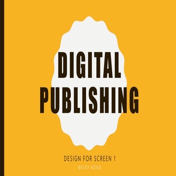 Digital publishing   site design