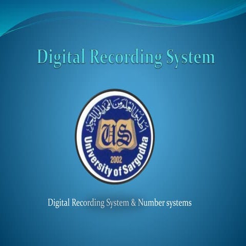 Digital recording system (Geo Physics)