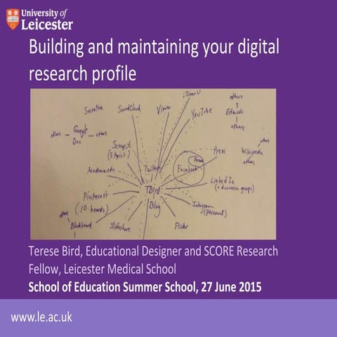 Building and maintaining your digital research profile