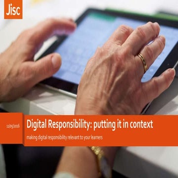 Digital responsibility: putting it in context. Making digital responsibility ...