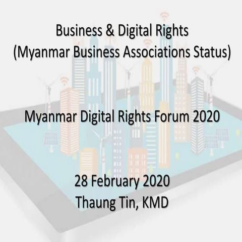 Business & Digital Rights (Myanmar Business Associations Status)