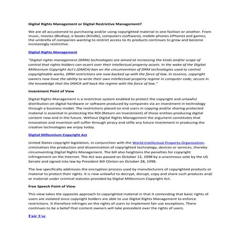 Digital rights management