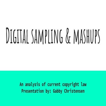 Copyright Law and The Internet | PPTX