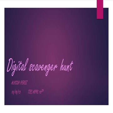 Digital scavenger hunt