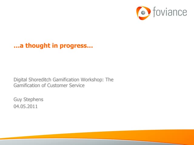DigitalShoreditch: The gamification of customer service
