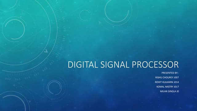 Digital signal processor architecture