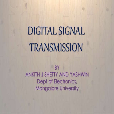 Digital signal transmission in ofc
